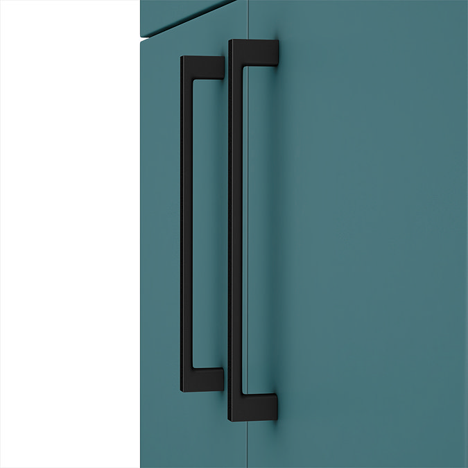 Arezzo 600 Matt Green Floor Standing Vanity Unit with Matt Black Handles Feature Large Image