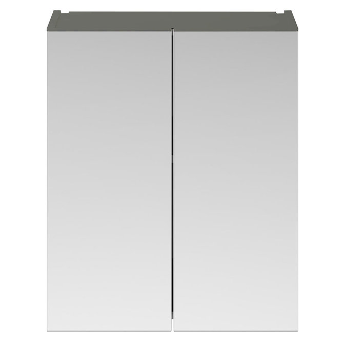 Arezzo 600 Matt Grey 2-Door Mirror Cabinet  Profile Large Image