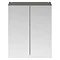 Arezzo 600 Matt Grey 2-Door Mirror Cabinet  Profile Large Image