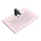 Arezzo 600 Matt Grey Floor Standing Vanity Unit with Matt Pink Basin + Black Handles Profile Large Image