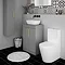 Arezzo 600 Matt Grey Floor Standing Vanity Unit with Worktop + Brushed Brass Handles Standard Large