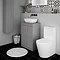 Arezzo 600 Matt Grey Floor Standing Vanity Unit with Worktop + Rose Gold Handles Standard Large Image