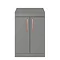 Arezzo 600 Matt Grey Floor Standing Vanity Unit with Worktop + Rose Gold Handles Profile Large Imag