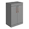 Arezzo 600 Matt Grey Floor Standing Vanity Unit with Worktop + Rose Gold Handles Large Image