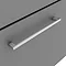 Arezzo 600 Matt Grey Wall Hung 1-Drawer Vanity Unit with Chrome Handle Standard Large Image