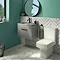Arezzo 600 Matt Grey Wall Hung Vanity Unit with Matt Grey Basin + Black Handle Standard Large Image