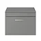 Arezzo 600 Matt Grey Wall Hung Vanity Unit with Worktop + Chrome Handle  Feature Large Image