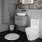 Arezzo 600 Matt Grey Wall Hung Vanity Unit with Worktop + Matt Black Handle Standard Large Image