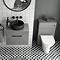 Arezzo 600 Matt Grey Wall Hung Vanity Unit with Worktop + Matt Black Handle  In Bathroom Large Image