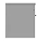 Arezzo Wall Hung Countertop Vanity Unit - Matt Grey - 600mm with Matt Black Handle additional Large