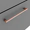 Arezzo 600 Matt Grey Wall Hung Vanity Unit with Worktop + Rose Gold Handle Profile Large Image