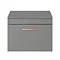 Arezzo 600 Matt Grey Wall Hung Vanity Unit with Worktop + Rose Gold Handle Feature Large Image