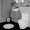 Arezzo 600 Matt Grey Wall Hung Vanity Unit with Worktop + Rose Gold Handle Standard Large Image