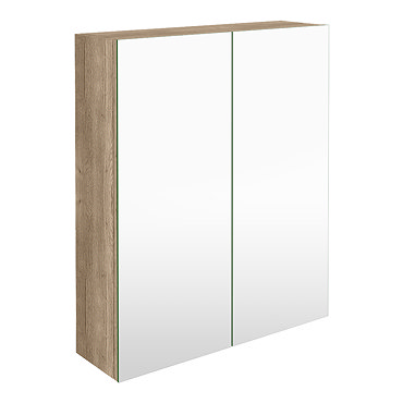 Arezzo 600 Rustic Oak 2-Door Mirror Cabinet  Profile Large Image