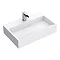 Arezzo 600mm Wall Mounted / Countertop Stone Resin Basin with Hidden Waste Cover  In Bathroom Large 