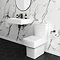 Arezzo 600mm Wall Mounted / Countertop Stone Resin Basin with Hidden Waste Cover  In Bathroom Large 