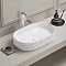 Arezzo 600 x 380mm White Terrazzo Effect Oval Countertop Basin Large Image