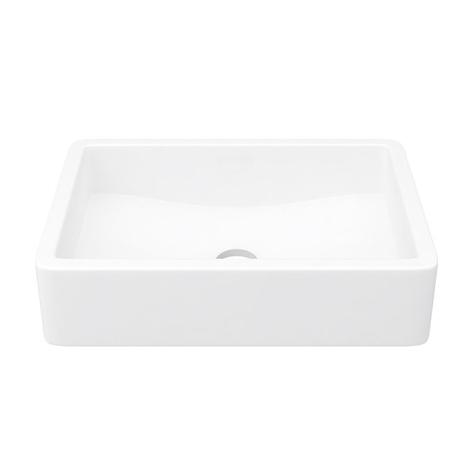 Arezzo 600 x 390mm Gloss White Rectangular Counter Top Basin  Standard Large Image