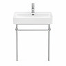 Arezzo 600 x 425mm Chrome Washstand with Gloss White Ceramic Basin – 1 Tap Hole