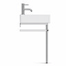Arezzo 600 x 425mm Chrome Washstand with Gloss White Ceramic Basin – 1 Tap Hole