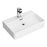 Arezzo 600 x 425mm Chrome Washstand with Gloss White Ceramic Basin – 1 Tap Hole