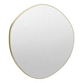 Arezzo 600 x 580mm Organic Mirror - Brushed Brass