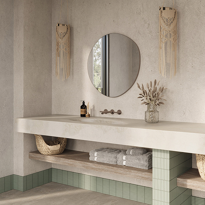 Arezzo 600 x 580mm Organic Mirror - Brushed Bronze