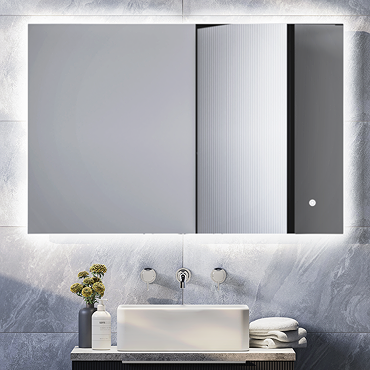 Arezzo 600 x 900mm Backlit LED Mirror with Touch Control, Dimmer + Anti-Fog