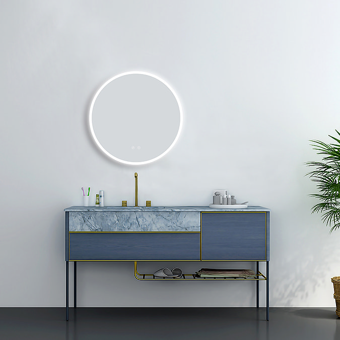 Arezzo 600mm Round Colour Changing LED Illuminated Bathroom Mirror with Bluetooth + Anti-Fog
