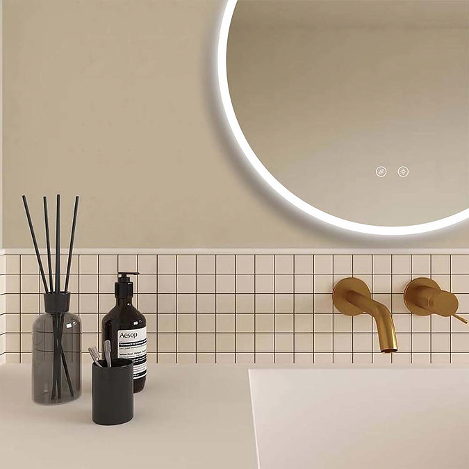 Arezzo 600mm Round Colour Changing LED Illuminated Bathroom Mirror with Bluetooth + Anti-Fog