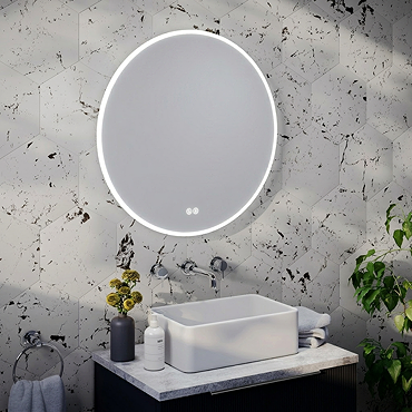 Arezzo 600mm Round Colour Changing LED Illuminated Bathroom Mirror with Bluetooth + Anti-Fog
