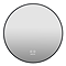Arezzo 600mm Round LED Bathroom Mirror – Matt Black, Colour-Changing, Demister, Touch Sensor