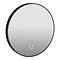 Arezzo 600mm Round LED Bathroom Mirror – Matt Black, Colour-Changing, Demister, Touch Sensor