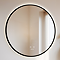 Arezzo 600mm Round LED Bathroom Mirror – Matt Black, Colour-Changing, Demister, Touch Sensor