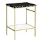 Arezzo 610 Black Marble Effect Worktop with Brushed Brass Framed Washstand