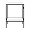 Arezzo 610 Gloss White Stone Resin Worktop with Matt Black Framed Washstand Profile Large Image