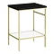 Arezzo 610 Matt Black Stone Resin Worktop with Brushed Brass Framed Washstand Large Image