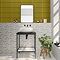 Arezzo 610 Matt Black Stone Resin Worktop with Matt Black Framed Washstand