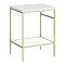 Arezzo 610 White Marble Effect Worktop with Brushed Brass Framed Washstand Large Image