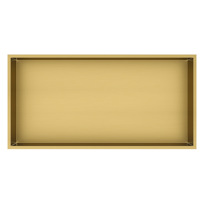 Arezzo 610 x 305 Shower Niche - Brushed Brass