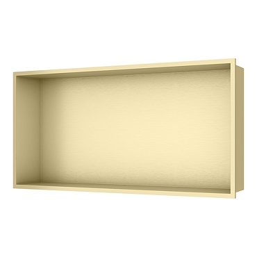 Arezzo 610 x 305 Shower Niche - Brushed Brass