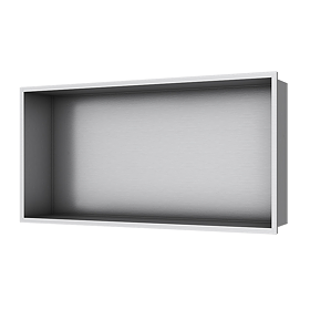 Arezzo 610 x 305 Shower Niche - Brushed Steel