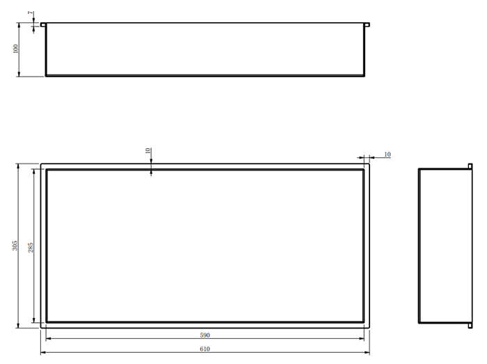 Arezzo 610 x 305 Shower Niche - Matt Black