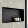 Arezzo 610 x 305 Shower Niche - Matt Black