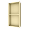 Arezzo 610 x 305 Shower Niche with Shelf - Brushed Brass