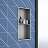 Arezzo 610 x 305 Shower Niche with Shelf - Brushed Steel