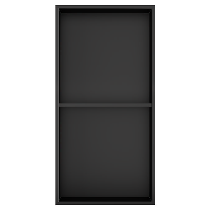 Arezzo 610 x 305 Shower Niche with Shelf - Matt Black