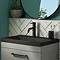 Arezzo 610 x 395mm Matt Black Rectangular Mid-Edged Inset Basin  Feature Large Image