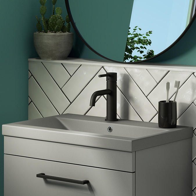 Arezzo 610 x 395mm Matt Grey Rectangular Mid-Edged Inset Basin  Feature Large Image