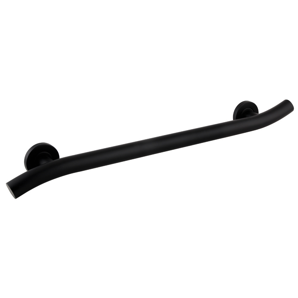 Arezzo 670mm Matt Black Wave Grab Rail Victorian Plumbing UK